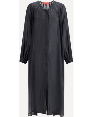 THE LATEST Cotton Lon Chemisier Dress - Black