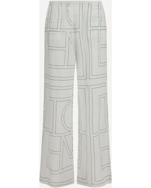 TOTEME Monogram Pants - White