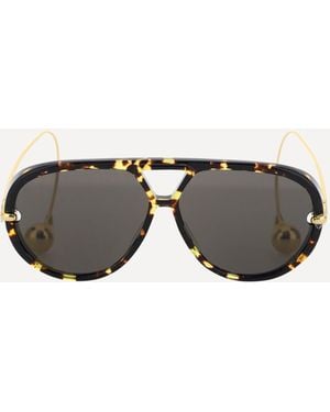 Bottega Veneta Drop Aviator Sunglasses - Grey