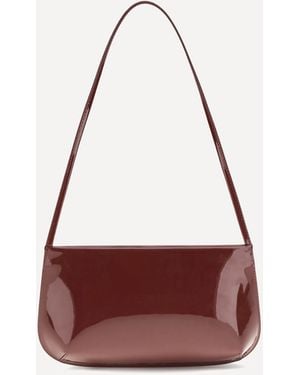 Faune Bra Brushed Leather Shoulder Bag - Red