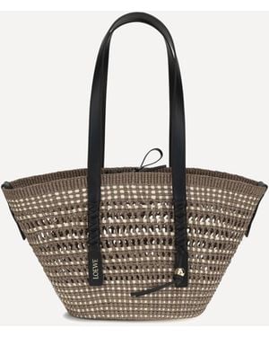 Loewe Borsa A Spalla Cesto Braid Media - Neutro