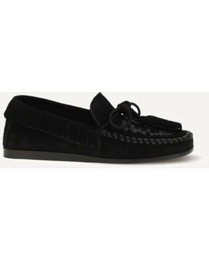Isabel Marant Suede Fitza Loafers - Black