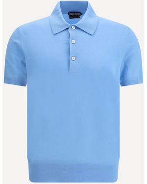 Tom Ford Cotton Polo - Blue