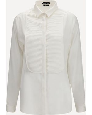 Tom Ford Tuxedo Shirt - White
