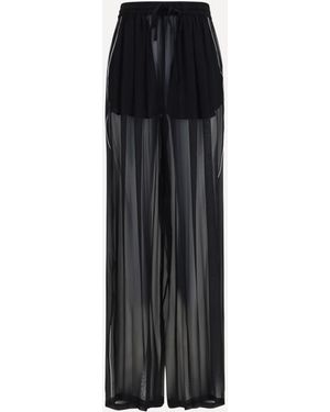 Dolce & Gabbana Silk Trousers - Black