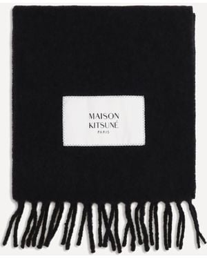 Maison Kitsuné Baby Alpaca Scarf - Black