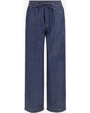 Loewe Cotton Drawstring Trousers - Blue