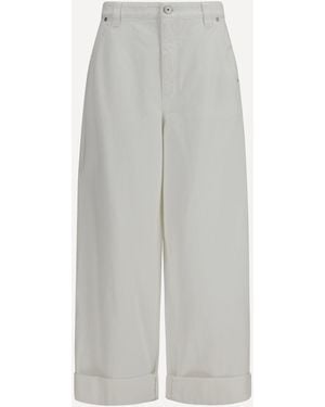 Brunello Cucinelli Cotton Trousers - White