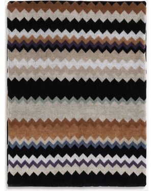 Missoni Zig Zag Pattern Towel - Black