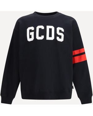 Gcds Crewneck Sweatshirt With Band Logo - Black
