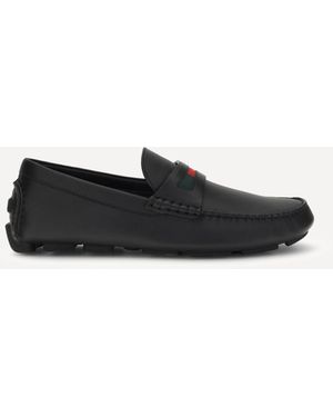 Gucci Web Driver Loafers - White