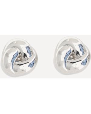 Self-Portrait Knot Earrings - White