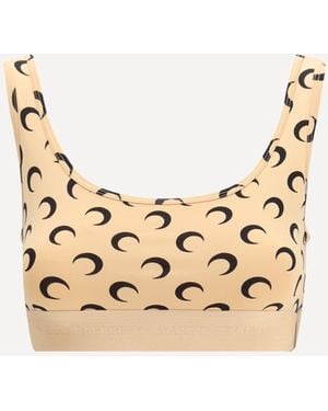 Marine Serre Moon Recycled Jersey Sports Bra - Metallic