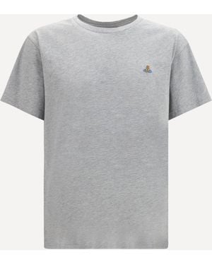 Vivienne Westwood T-Shirt Classic Orb Cotton T-Shirts - Grey