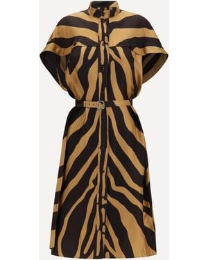 Ferragamo Twill Shirt Dress - Multicolor