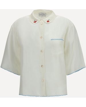 forte_forte Forte_Forte Embroidered Shirt - White