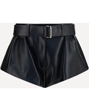 Magda Butrym Flared Leather Shorts - Black