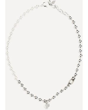 McQueen Collana Di Perle Con Teschio - Neutro