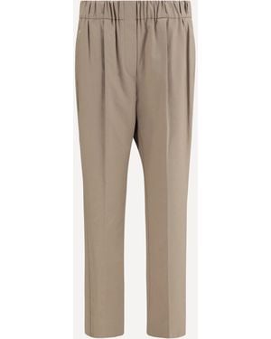 Brunello Cucinelli Cotton Trousers - Natural