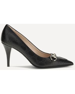 Gucci Horsebit Court Shoes - Black
