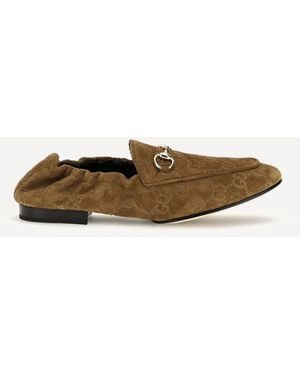 Gucci Gg Suede Loafers - White