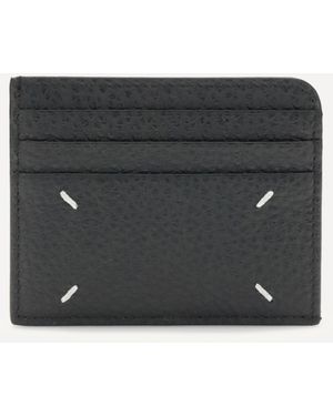 Margiela Leather Card Holder - Black