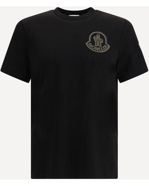 Moncler T-Shirt With Logo - Black