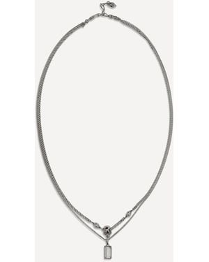 McQueen Collana Skull Con Ciondolo - Bianco