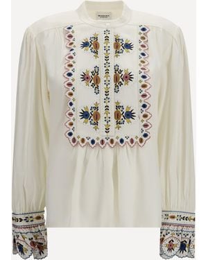 Isabel Marant Monique Embroidered Top - White