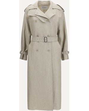 Max Mara Double-Breasted Trench Coat - Natural