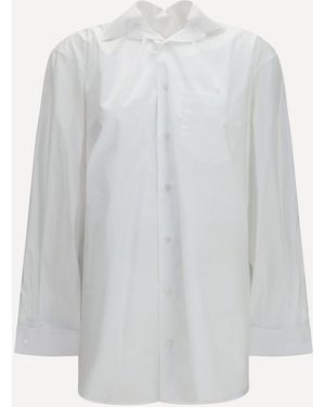 ALAINPAUL Shirt With Elasticated Collar - White