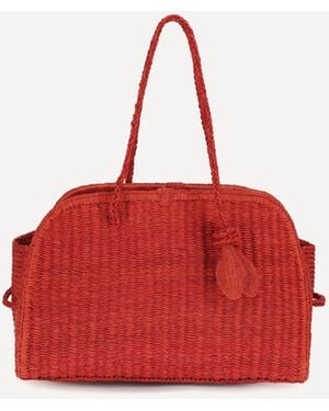 Jacquemus Raffia Le Turismo Shoulder Bag - Red