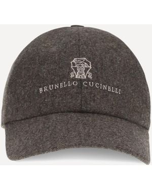 Brunello Cucinelli Logo Baseball Hat - Brown