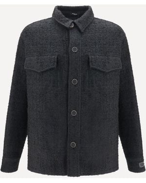 Balmain Tweed Buttoned Jacket - Blue