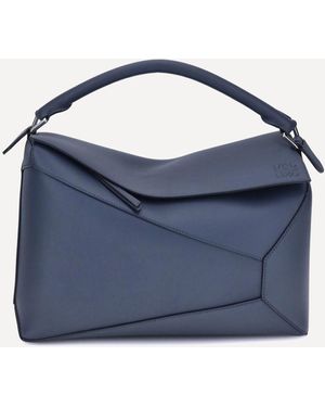 Loewe Borsa A Mano Puzzle Edge Large - Blu