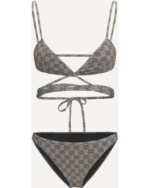 Gucci Printed Stretch Jersey Bikini - White