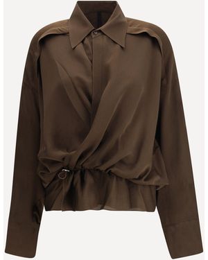 Petar Petrov Peplum Blouse - Brown