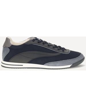 Brunello Cucinelli Lace-Up Suede Trainers - Blue