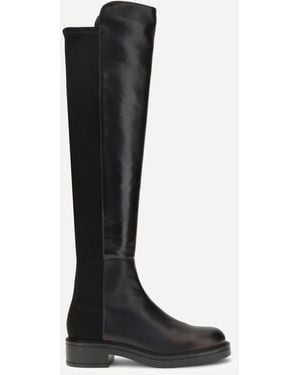 Stuart Weitzman High Boots Celia Leather - Black