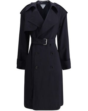 Bottega Veneta Belted Blue Trench Coat