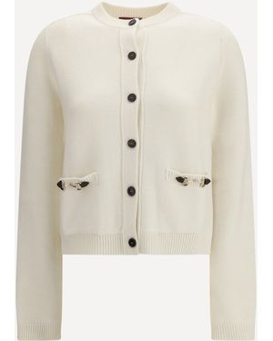 Gucci Wool And Cashmere Cardigan - Natural