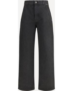 Loewe Jeans Baggy Con Dettaglio Cintura Singola - Nero