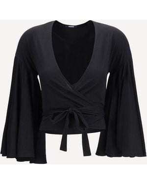 Jacquemus Paysan Wrap Top - Black