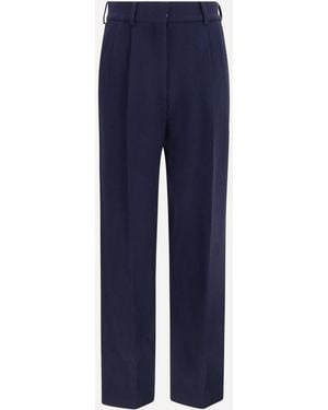 Blazé Milano Alcanara Fox Lightweight Wool Trousers - Blue