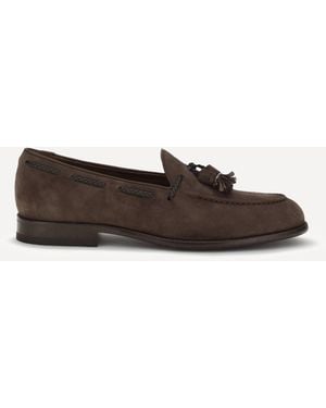 Fratelli Rossetti Suede Tassel Loafers - White