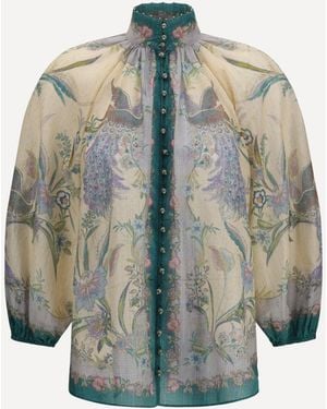 Zimmermann Indra Ruffle Shirt - Blue