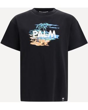 Palm Angels Palm Island T-Shirt - Black