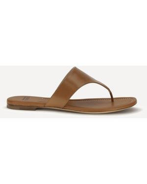 Francesco Russo Leather Sandals - Natural
