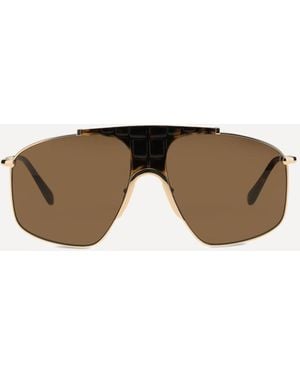 Alaïa Square Aviator Sunglasses - Natural