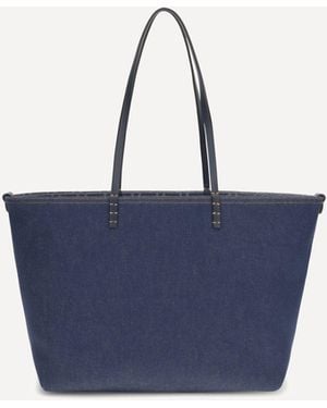 Fendi Reversible Denim Tote Bag - Blue